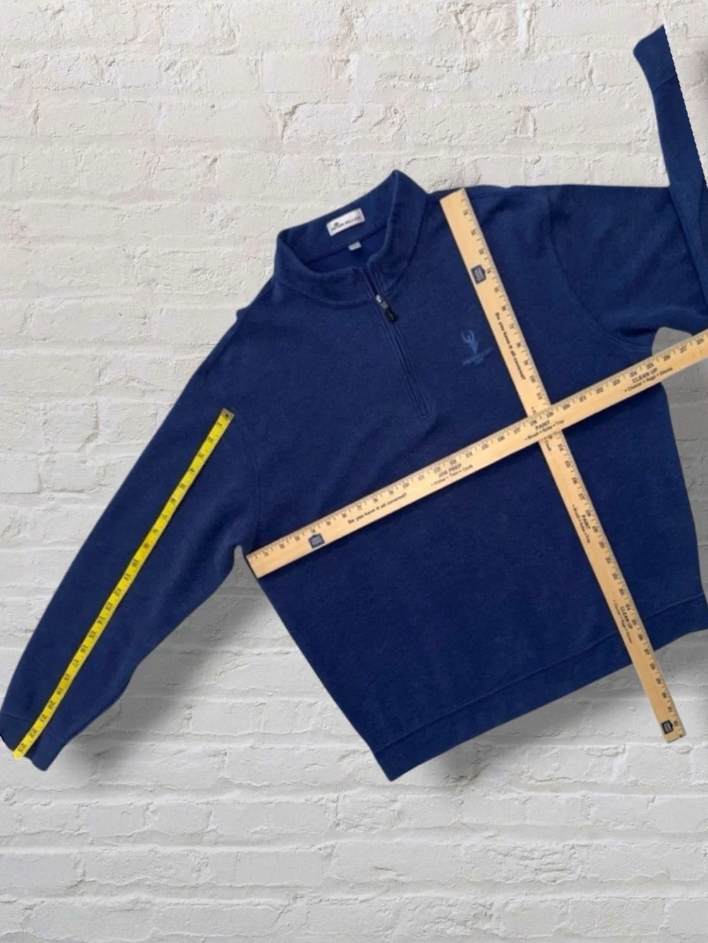Peter Millar Mélange Blue Quarter Zip Sweatshirt Men’s-XXL Phoenix Country Club